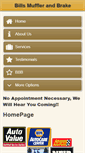 Mobile Screenshot of billsmufflerandbrake.com