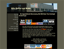 Tablet Screenshot of billsmufflerandbrake.com